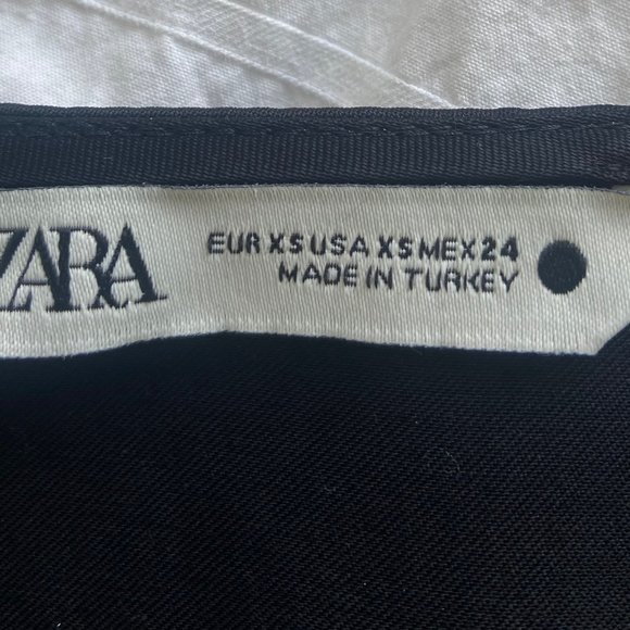 ZARA RING TRIM SATIN EFFECT TOP BLACK, SIZE XS - Picture 5 of 5